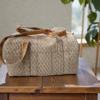Hand Block Printed Cotton Duffle Bag – Floral Boho Travel Tote