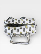 Hand Block Print Cotton Duffle Bag, Waffle Fabric Travel Bag, Handmade Weekend Bag, Lightweight Gym Bag, Eco Friendly Gift