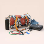 Handmade Jaipuri Block Print Duffle Bag – Quilted Cotton Weekender Bag – Floral Travel Bag – Indian Blockprint Overnight Bag – Gift for Her