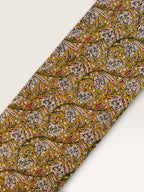 Bagru Hand Block Print Cotton Fabric – Natural Vegetable Dyed Mustard Floral Print – Traditional Bagru Style Fabric by Yard