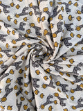 Bagru Hand Block Print Cotton Fabric – Natural Dye Cute Giraffe Print – Kids Animal Print Fabric – Vegetable Dyed Indian Cotton by Yard