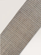 Bagru Hand Block Print Stripe Cotton Fabric – Natural Dye Mustard & Black Stripes – Minimalist Vegetable Dyed Fabric by Yard