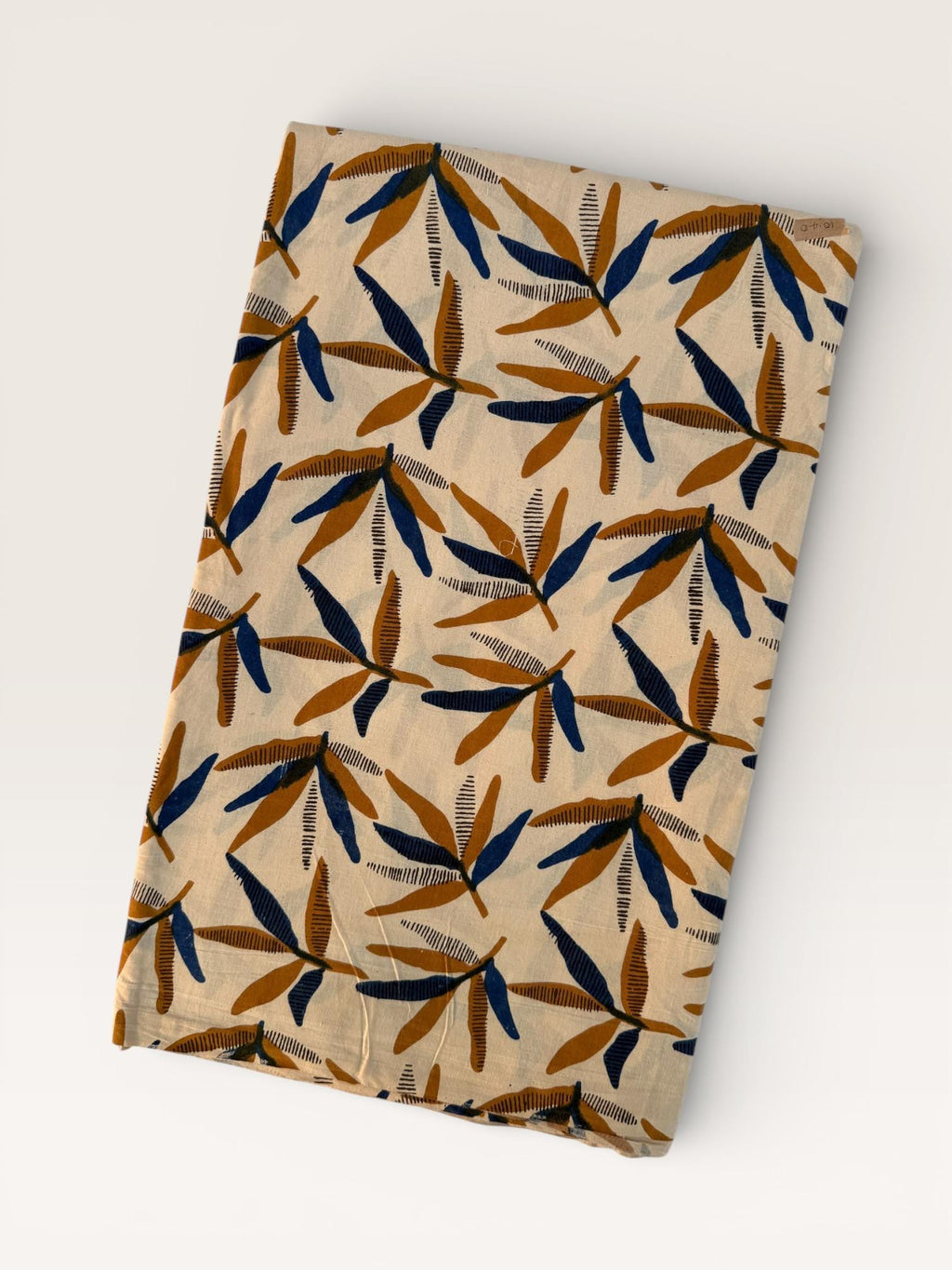 Bagru Block Print Cotton Fabric, Natural Dye Leaf Print Fabric by Yard, Hand Block Printed Indian Textile , Sewing Quilting Craft Fabric