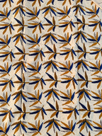 Bagru Block Print Cotton Fabric, Natural Dye Leaf Print Fabric by Yard, Hand Block Printed Indian Textile , Sewing Quilting Craft Fabric