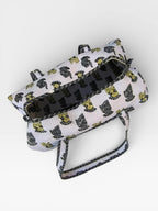 Hand Block Print Cotton Duffle Bag, Waffle Fabric Travel Bag, Handmade Weekend Bag, Lightweight Gym Bag, Eco Friendly Gift