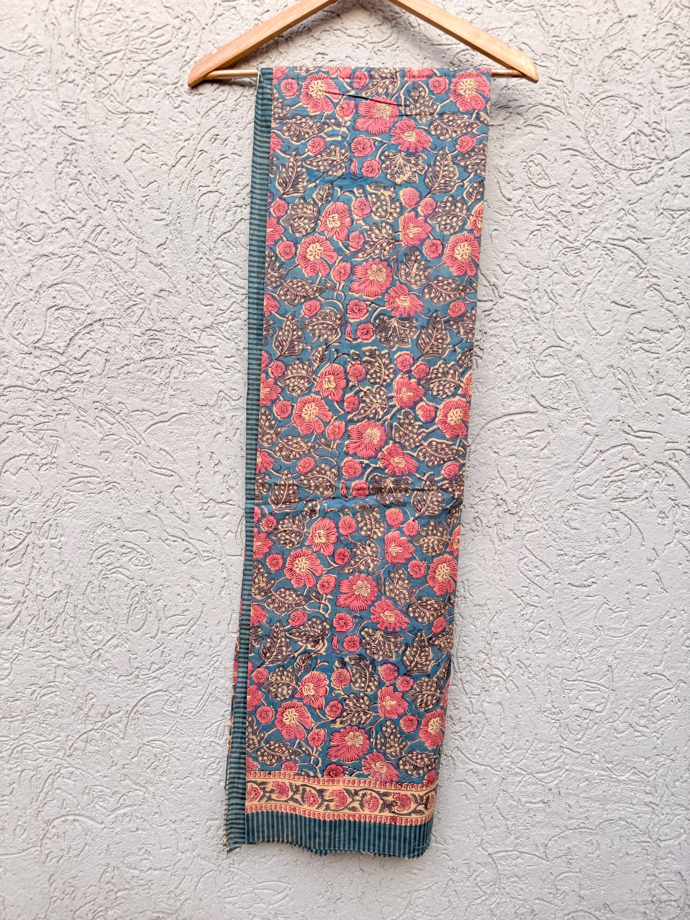 Hand Block Print Sarong | Floral Cotton Beach Wrap | Boho Pareo Skirt | Indian Block Print Cover Up | Summer Beach Sarong | Vacation  Wear