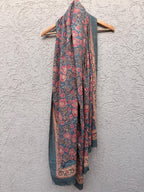 Hand Block Print Sarong | Floral Cotton Beach Wrap | Boho Pareo Skirt | Indian Block Print Cover Up | Summer Beach Sarong | Vacation  Wear