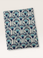 Blue Floral Hand Block Print Cotton Fabric by Yard, Indian Blockprint Fabric, Natural Dye Soft Cotton Fabric for Dresses, Quilting & Sewing