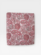 Pink Paisley Hand Block Print Cotton Fabric, Indian Floral Cambric Fabric by Yard, Soft Romantic Boho Textile, Dressmaking & Home Decor