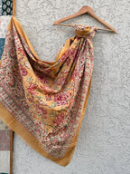 Handmade Cotton Block Print Sarong – Floral Jaipuri Beach Wrap – Indian Hand Block Printed Pareo – Boho Summer Cover Up – Lightweight Sarong