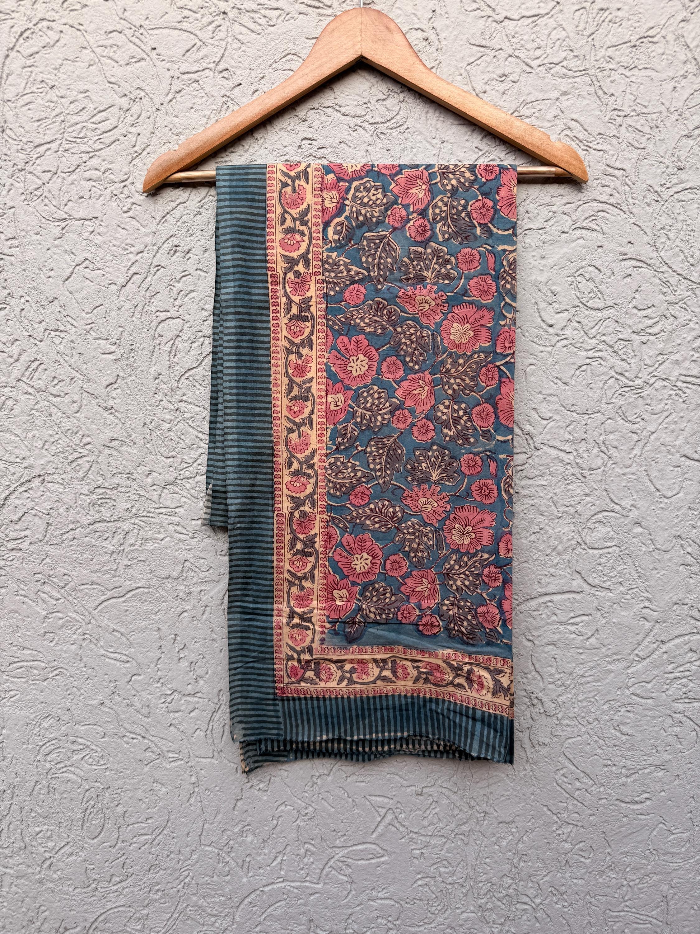Hand Block Print Sarong | Floral Cotton Beach Wrap | Boho Pareo Skirt | Indian Block Print Cover Up | Summer Beach Sarong | Vacation  Wear