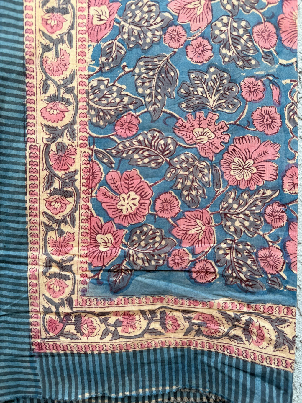 Hand Block Print Sarong | Floral Cotton Beach Wrap | Boho Pareo Skirt | Indian Block Print Cover Up | Summer Beach Sarong | Vacation  Wear