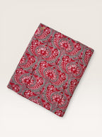 Red Floral Paisley Hand Block Print Cotton Fabric by Yard, Indian Running Fabric, Jaipur Block Print Textile for Dress,Quilting & DIY Sewing