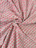 Red Floral Motif Hand Block Print Cotton Fabric by Yard, Indian Running Fabric, Jaipur Block Print Textile for Dress,Quilting & DIY Sewing