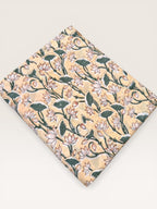 Yellow Floral Hand Block Print Cotton Fabric by Yard, Indian Running Fabric, Jaipur Block Print Textile for Dress, Quilting, Craft Sewing