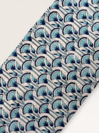 Blue Floral Hand Block Print Cotton Fabric by Yard, Indian Blockprint Fabric, Natural Dye Soft Cotton Fabric for Dresses, Quilting & Sewing