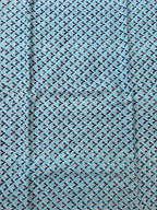 Blue Floral Hand Block Print Cotton Fabric by Yard, Indian Blockprint Fabric, Soft Cotton Sewing Fabric, Quilting Fabric, Craft Fabric,