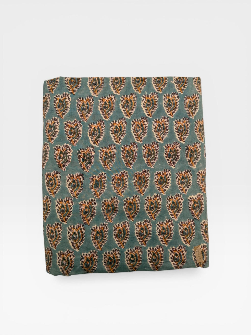 Hand Block Printed Cotton Fabric – Green Paisley Running Fabric – Indian Floral Yardage – Boho Sewing Fabric – Soft Breathable Cotton