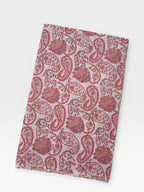 Pink Paisley Hand Block Print Cotton Fabric, Indian Floral Cambric Fabric by Yard, Soft Romantic Boho Textile, Dressmaking & Home Decor