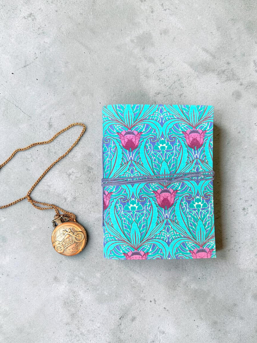 Handmade Block Print Diary Journal | Floral Fabric Notebook | Vintage Style Writing Journal | Travel Diary Gift | Artisan Handmade Notebook