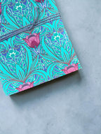 Handmade Block Print Diary Journal | Floral Fabric Notebook | Vintage Style Writing Journal | Travel Diary Gift | Artisan Handmade Notebook