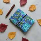 Handmade Blue Floral Block Print Diary | Cotton Fabric Journal | Travel Notebook | Artisan Handmade Notebook | Gift for Writers & Students