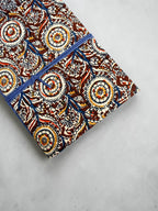 Handmade Brown Block Print Diary | Vintage Floral Fabric Journal | Cotton Notebook | Travel Journal | Artisan Handmade Gift Idea