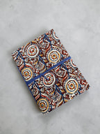 Handmade Brown Block Print Diary | Vintage Floral Fabric Journal | Cotton Notebook | Travel Journal | Artisan Handmade Gift Idea