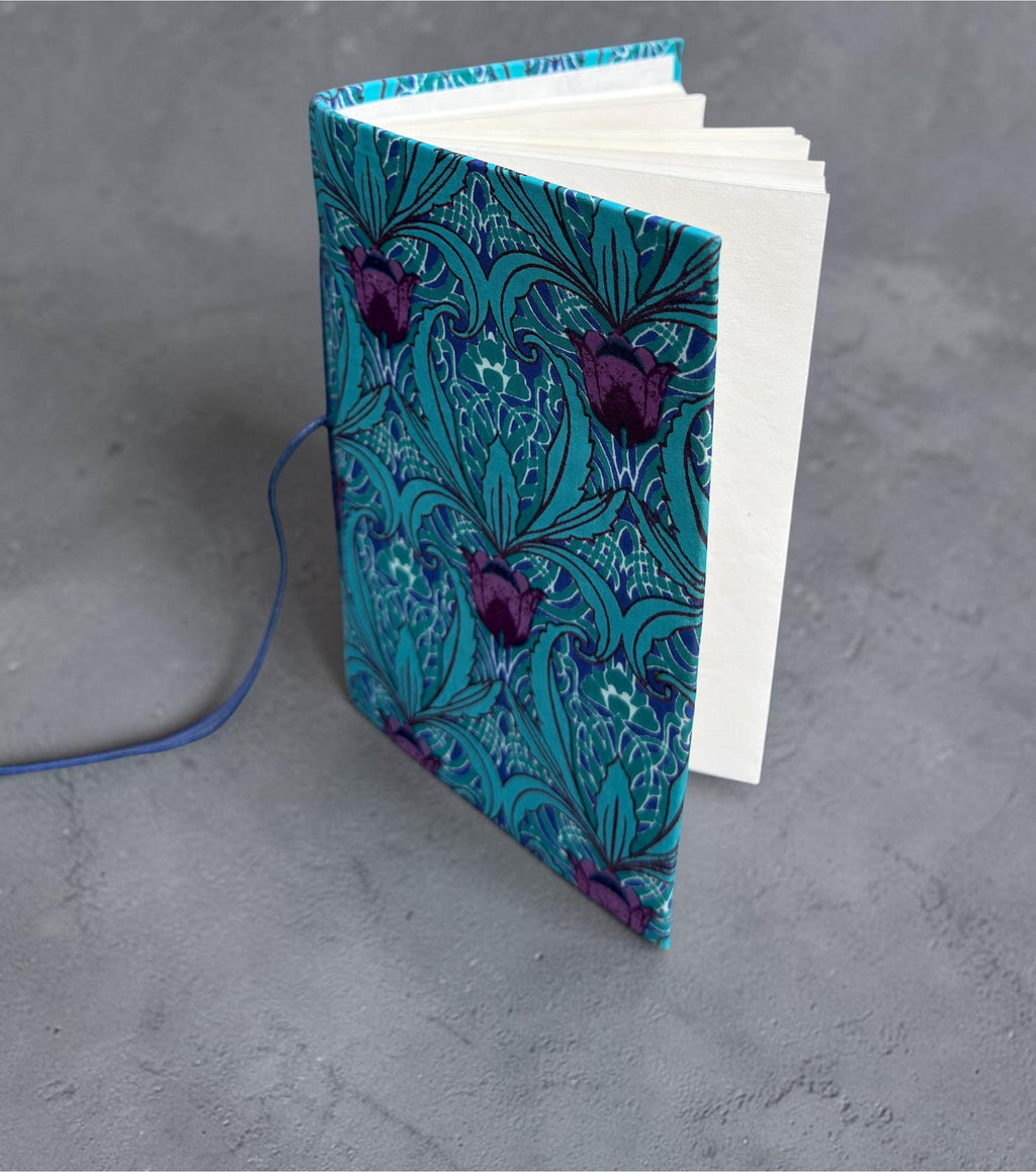 Handmade Block Print Diary Journal | Floral Fabric Notebook | Vintage Style Writing Journal | Travel Diary Gift | Artisan Handmade Notebook