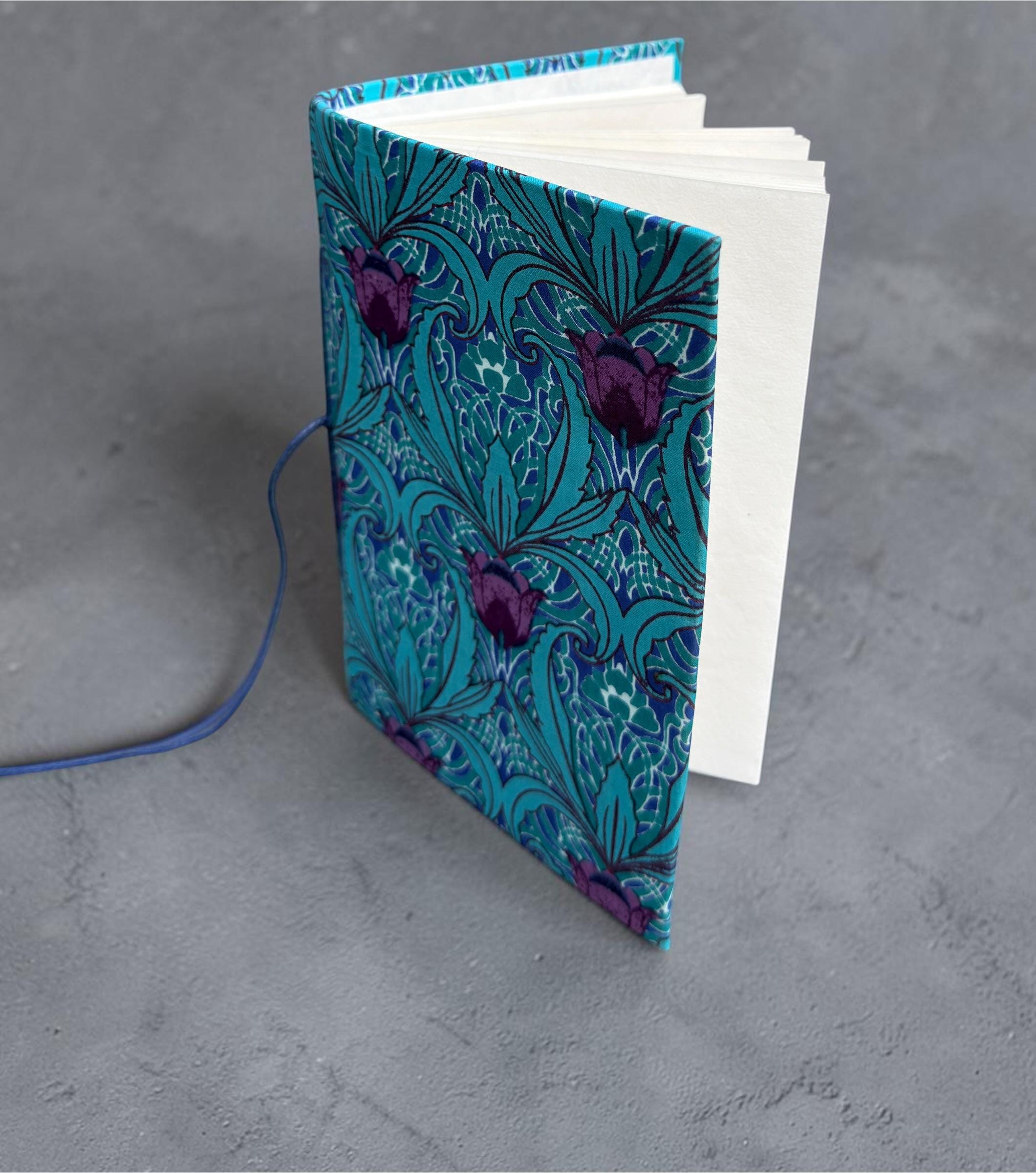 Handmade Block Print Diary Journal | Floral Fabric Notebook | Vintage Style Writing Journal | Travel Diary Gift | Artisan Handmade Notebook