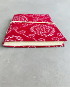 Handmade Pink Block Print Diary | Bandhani Style Fabric Journal | Travel Notebook | Artisan Handmade Notebook | Gift for Writers & Creatives
