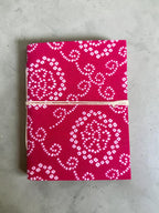 Handmade Pink Block Print Diary | Bandhani Style Fabric Journal | Travel Notebook | Artisan Handmade Notebook | Gift for Writers & Creatives