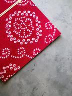 Handmade Pink Block Print Diary | Bandhani Style Fabric Journal | Travel Notebook | Artisan Handmade Notebook | Gift for Writers & Creatives