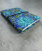 Handmade Blue Floral Block Print Diary | Cotton Fabric Journal | Travel Notebook | Artisan Handmade Notebook | Gift for Writers & Students