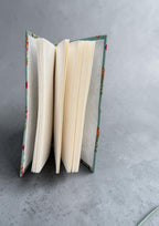 Handmade Floral Block Print Diary | Cotton Fabric Journal | Light Blue Notebook | Travel Journal | Artisan Handmade Gift for Writers