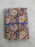Handmade Brown Block Print Diary | Vintage Floral Fabric Journal | Cotton Notebook | Travel Journal | Artisan Handmade Gift Idea