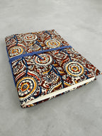 Handmade Brown Block Print Diary | Vintage Floral Fabric Journal | Cotton Notebook | Travel Journal | Artisan Handmade Gift Idea