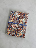 Handmade Brown Block Print Diary | Vintage Floral Fabric Journal | Cotton Notebook | Travel Journal | Artisan Handmade Gift Idea