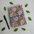 Handmade Brown Block Print Diary | Vintage Floral Fabric Journal | Cotton Notebook | Travel Journal | Artisan Handmade Gift Idea