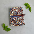 Handmade Brown Block Print Diary | Vintage Floral Fabric Journal | Cotton Notebook | Travel Journal | Artisan Handmade Gift Idea